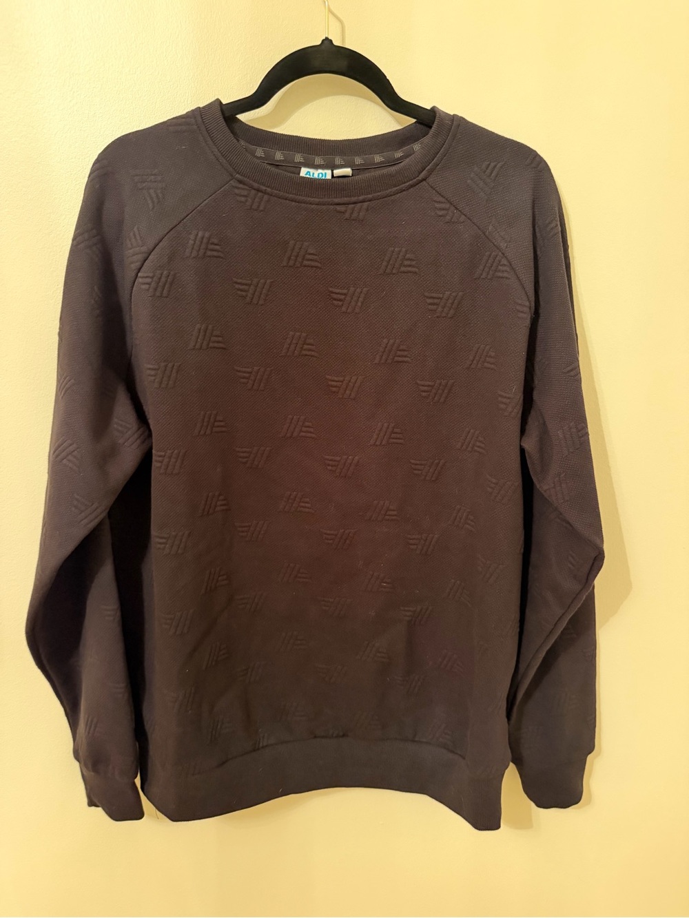 ALDI Gear Black Tonal Logo Crewneck Sweatshirt Size M